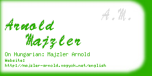 arnold majzler business card